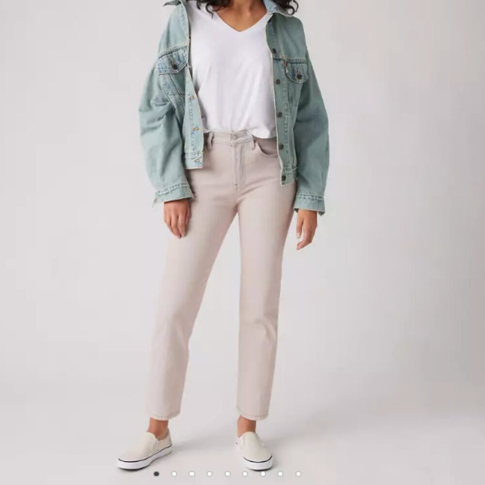 Levi's 501 Original Crop Jeans in Light Pink Women's Size 32x26